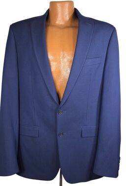 Ryan Seacrest Distinction Men's Navy Blue Two-Button Sport Coat